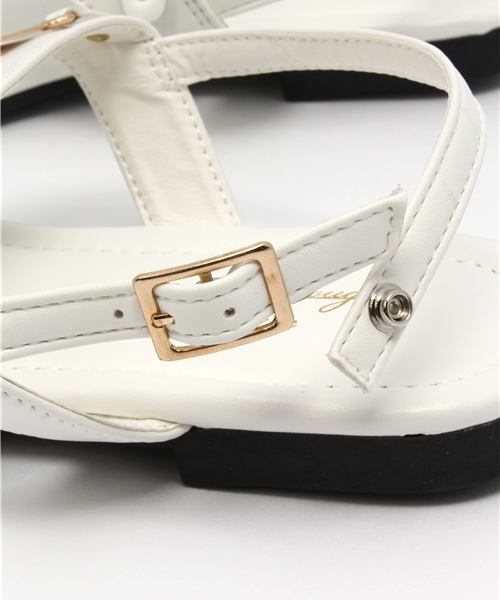 Noubel Voug Relax(ヌーベルヴォーグリラックス)の「Noubel Voug Relax(ヌーベル ヴォーグ リラックス)/ゴールドデザインモチーフ バックストラップトングサンダル(サンダル・レディース・ベージュ/ブラック/ホワイト・S/M/L/LL)」の11枚目の写真