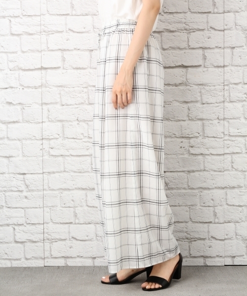 LEPSIM（レプシィム）の「ワイドフレアガラパンツ2　723245（その他パンツ・レディース・オフホワイト/ブラック系その他/ブラック・FREE）」の7枚目の写真