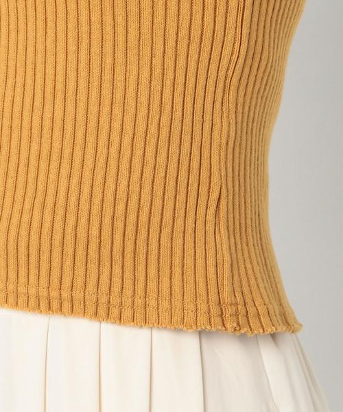 Another Edition（アナザーエディション）の「断ち切りVネックショートスリーブプルオーバー/AEBFC ﾀﾁｷﾘ V/N SSL PO●（ニット/セーター・レディース・ホワイト/ブラック/イエロー/ダークグリーン・FREE）」の16枚目の写真