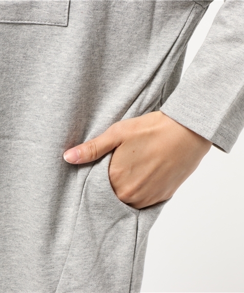 reca(レカ)の「コクーン ビッグシルエット ポケット付きカットソー(Tシャツ/カットソー・レディース・ブラック/オフホワイト/グレー/ネイビー/ブルー系その他/グレー系その他/スモークピンク/ダークグレー/ベージュ/カーキ/パープル系その他/ピンク/モカ・M)」の15枚目の写真