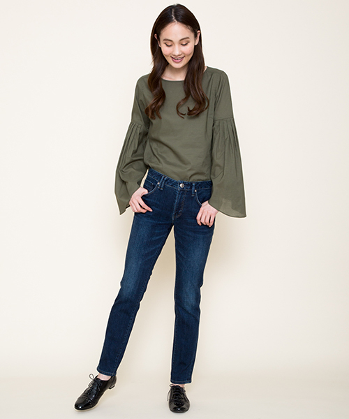 Moname（モナーム）の「Moname   ボーイズスリム デニムパンツ   CHARLOTTE(シャルロット)/41163003（デニムパンツ・レディース・ブルー・23inch/24inch/25inch/26inch/22inch/27inch）」の14枚目の写真