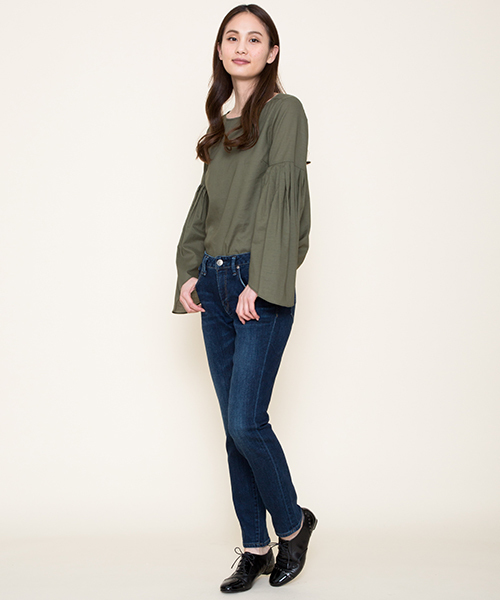 Moname（モナーム）の「Moname   ボーイズスリム デニムパンツ   CHARLOTTE(シャルロット)/41163003（デニムパンツ・レディース・ブルー・23inch/24inch/25inch/26inch/22inch/27inch）」の16枚目の写真