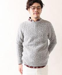 coen | シャギーケーブルクルーネックニット(ニット/セーター)