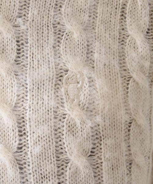 coen(コーエン)の「シャギーケーブルクルーネックニット(ニット/セーター・メンズ・ホワイト/グレー/ネイビー/マスタード・SMALL/MEDIUM/LARGE/X-LARGE)」の11枚目の写真