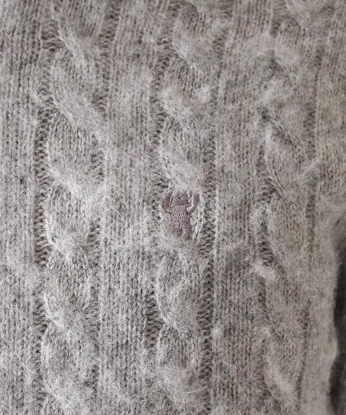 coen(コーエン)の「シャギーケーブルクルーネックニット(ニット/セーター・メンズ・ホワイト/グレー/ネイビー/マスタード・SMALL/MEDIUM/LARGE/X-LARGE)」の12枚目の写真