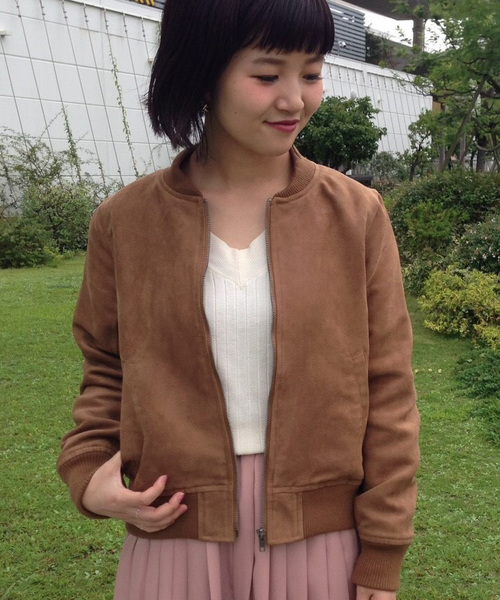 archives(アルシーヴ)の「フェイクスエード中綿ブルゾン(ブルゾン・レディース・キャメル/カーキ/チャコールグレー・MEDIUM)」の3枚目の写真