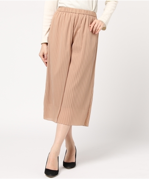 Droite lautreamont(ドロワットロートレアモン)の「プリーツスカウチョ(その他パンツ・レディース・ベージュ/ブラック/ピンク・S(1)/M(2))」の3枚目の写真