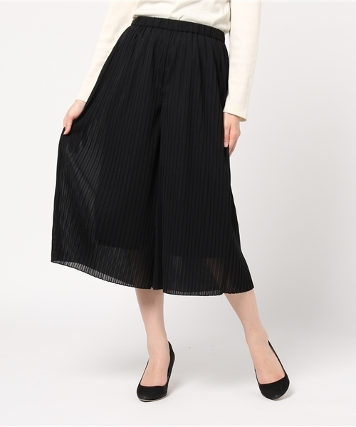 Droite lautreamont(ドロワットロートレアモン)の「プリーツスカウチョ(その他パンツ・レディース・ベージュ/ブラック/ピンク・S(1)/M(2))」の2枚目の写真