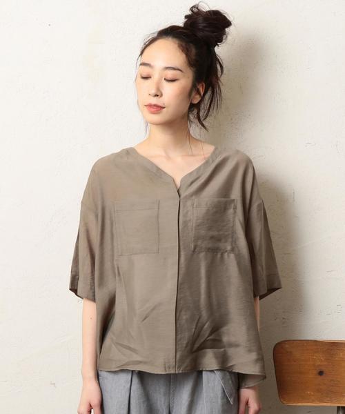 coen（コーエン）の「ヴィンテージサテンブラウス（シャツ/ブラウス・レディース・ホワイト/オリーブ/ピンク・FREE）」の12枚目の写真