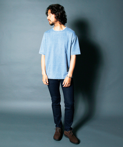 Magine（マージン）の「NO.35 STRETCH SLIM STRIGHT WASHED INDIGO DENIM:NO35 ストレッチスリムストレート ウォッシュド インディゴデニム（デニムパンツ・メンズ・インディゴブルー・46/44/48）」の4枚目の写真