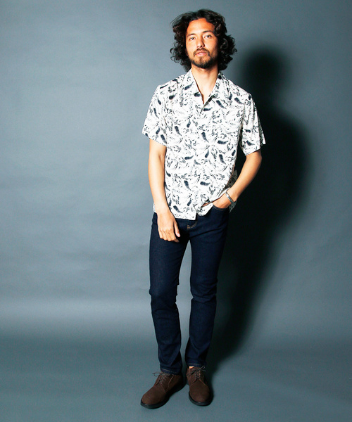 Magine（マージン）の「NO.35 STRETCH SLIM STRIGHT WASHED INDIGO DENIM:NO35 ストレッチスリムストレート ウォッシュド インディゴデニム（デニムパンツ・メンズ・インディゴブルー・46/44/48）」の6枚目の写真