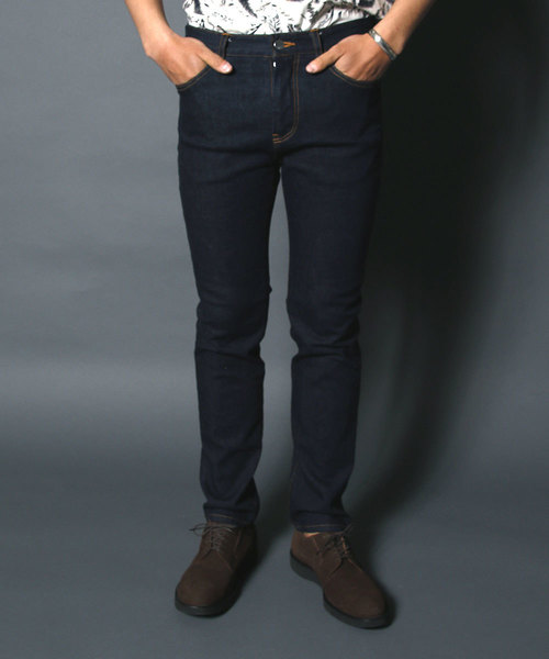 Magine（マージン）の「NO.35 STRETCH SLIM STRIGHT WASHED INDIGO DENIM:NO35 ストレッチスリムストレート ウォッシュド インディゴデニム（デニムパンツ・メンズ・インディゴブルー・46/44/48）」の8枚目の写真