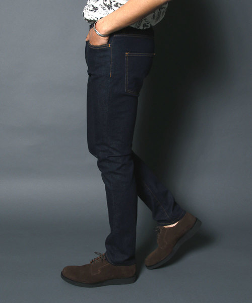 Magine（マージン）の「NO.35 STRETCH SLIM STRIGHT WASHED INDIGO DENIM:NO35 ストレッチスリムストレート ウォッシュド インディゴデニム（デニムパンツ・メンズ・インディゴブルー・46/44/48）」の9枚目の写真