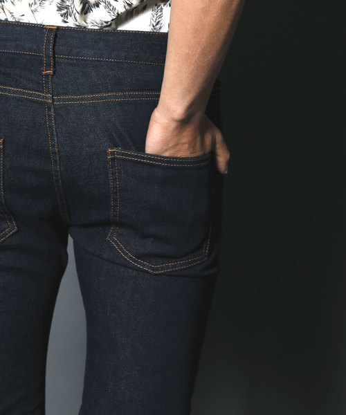 Magine（マージン）の「NO.35 STRETCH SLIM STRIGHT WASHED INDIGO DENIM:NO35 ストレッチスリムストレート ウォッシュド インディゴデニム（デニムパンツ・メンズ・インディゴブルー・46/44/48）」の11枚目の写真