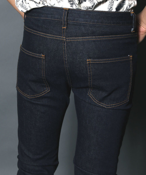 Magine（マージン）の「NO.35 STRETCH SLIM STRIGHT WASHED INDIGO DENIM:NO35 ストレッチスリムストレート ウォッシュド インディゴデニム（デニムパンツ・メンズ・インディゴブルー・46/44/48）」の12枚目の写真