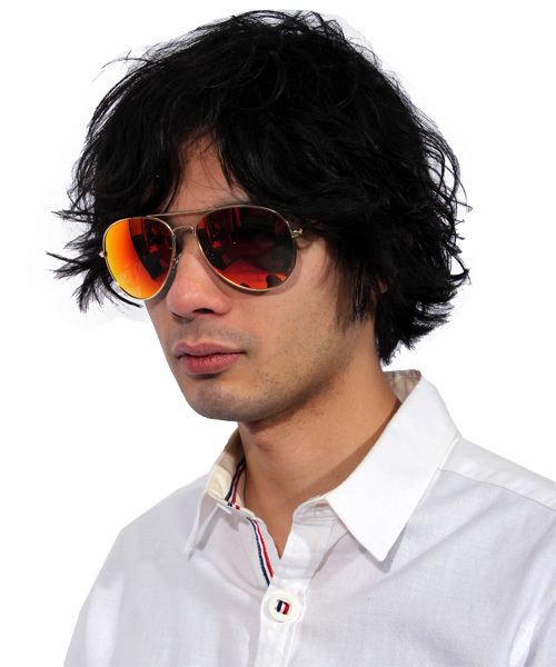 ８(eight)（エイト）の「ティアドロップ サングラス ビッグフレーム UVカット入り（サングラス・メンズ・ブラック系その他/シルバー系その他/ホワイト×グリーン/ホワイト×ブルー/ホワイト×ピンク/ゴールド系その他3/ゴールド系その他2/ホワイト×イエロー/シルバー系その他2/ゴールド×ブラウン/ブラック系その他2/ゴールド系その他/ライトブルー/シルバー系その他3/ライトイエロー・FREE）」の15枚目の写真