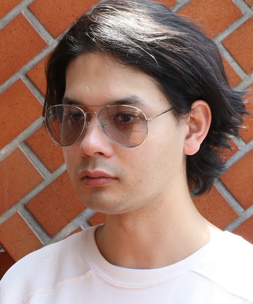 ８(eight)（エイト）の「ティアドロップ サングラス ビッグフレーム UVカット入り（サングラス・メンズ・ブラック系その他/シルバー系その他/ホワイト×グリーン/ホワイト×ブルー/ホワイト×ピンク/ゴールド系その他3/ゴールド系その他2/ホワイト×イエロー/シルバー系その他2/ゴールド×ブラウン/ブラック系その他2/ゴールド系その他/ライトブルー/シルバー系その他3/ライトイエロー・FREE）」の17枚目の写真