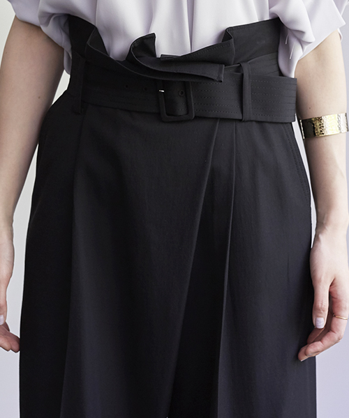 STUDIOUS（ステュディオス）の「STUDIOUS ツイルラップワイドパンツ（その他パンツ・レディース・ネイビー/ライトグレー/バーガンディー・0/1）」の14枚目の写真