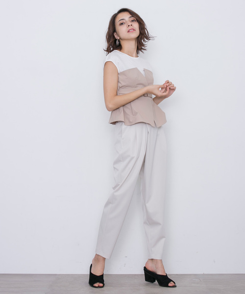 STUDIOUS（ステュディオス）の「STUDIOUS ツイルラップワイドパンツ（その他パンツ・レディース・ネイビー/ライトグレー/バーガンディー・0/1）」の11枚目の写真