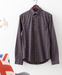 タータン長袖シャツ