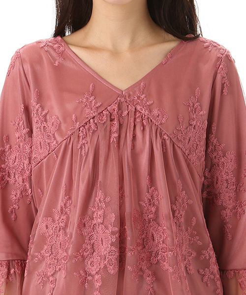 Honeys(ハニーズ)の「レースプルオーバー(Tシャツ/カットソー・レディース・レッド/ピンク/アイボリー/ブラック・L/M)」の15枚目の写真