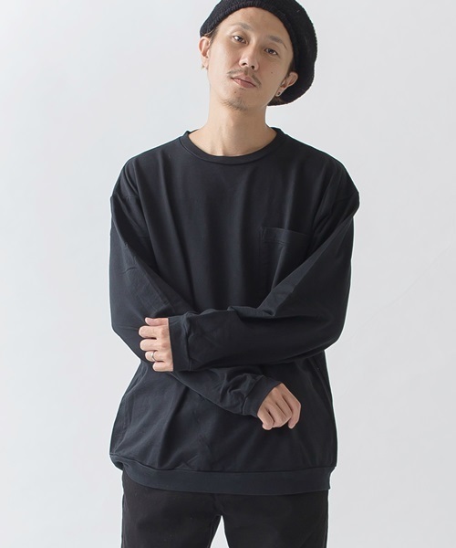 SHIPS BLUESTORE(シップスブルーストア)の「SHIPS BLUE STORE: アメリカ製 リラックスフィット ロングスリーブスウェットTEE(Tシャツ/カットソー・メンズ・オレンジ/イエロー/ブルー/ブラック/ブラウン・SMALL/LARGE/MEDIUM/X-LARGE)」の2枚目の写真