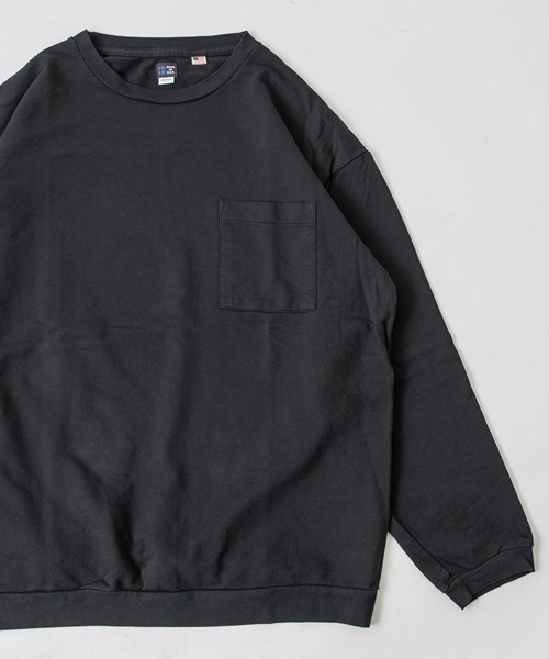 SHIPS BLUESTORE(シップスブルーストア)の「SHIPS BLUE STORE: アメリカ製 リラックスフィット ロングスリーブスウェットTEE(Tシャツ/カットソー・メンズ・オレンジ/イエロー/ブルー/ブラック/ブラウン・SMALL/LARGE/MEDIUM/X-LARGE)」の6枚目の写真