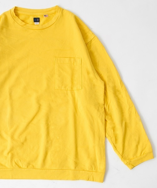 SHIPS BLUESTORE(シップスブルーストア)の「SHIPS BLUE STORE: アメリカ製 リラックスフィット ロングスリーブスウェットTEE(Tシャツ/カットソー・メンズ・オレンジ/イエロー/ブルー/ブラック/ブラウン・SMALL/LARGE/MEDIUM/X-LARGE)」の9枚目の写真