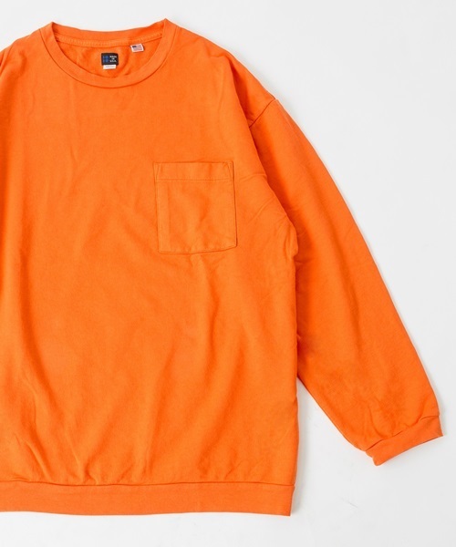 SHIPS BLUESTORE(シップスブルーストア)の「SHIPS BLUE STORE: アメリカ製 リラックスフィット ロングスリーブスウェットTEE(Tシャツ/カットソー・メンズ・オレンジ/イエロー/ブルー/ブラック/ブラウン・SMALL/LARGE/MEDIUM/X-LARGE)」の10枚目の写真