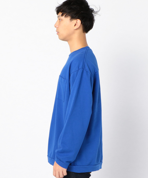 SHIPS BLUESTORE(シップスブルーストア)の「SHIPS BLUE STORE: アメリカ製 リラックスフィット ロングスリーブスウェットTEE(Tシャツ/カットソー・メンズ・オレンジ/イエロー/ブルー/ブラック/ブラウン・SMALL/LARGE/MEDIUM/X-LARGE)」の12枚目の写真