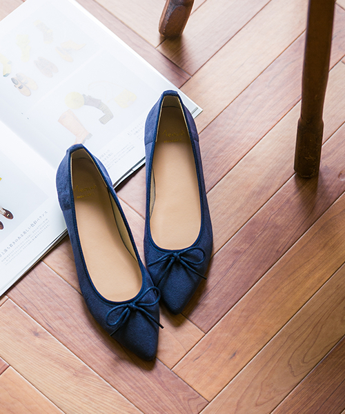 menue(メヌエ)の「ウエッジヒール ポインテッドトゥ バレエシューズ(バレエシューズ・レディース・レッド/モスグリーン/ベージュ/マスタード/ネイビー/グレー/ブラック系その他3/ブラック系その他/ブラック系その他2/ブラウン系その他/ブラック・36/37/34/39/38/41/40/35)」の9枚目の写真