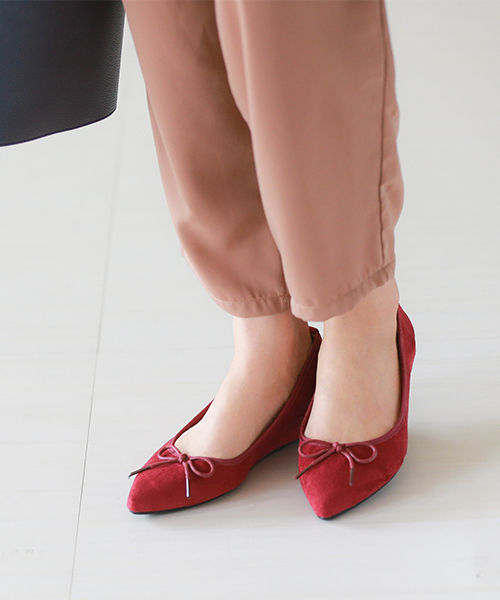 menue(メヌエ)の「ウエッジヒール ポインテッドトゥ バレエシューズ(バレエシューズ・レディース・レッド/モスグリーン/ベージュ/マスタード/ネイビー/グレー/ブラック系その他3/ブラック系その他/ブラック系その他2/ブラウン系その他/ブラック・36/37/34/39/38/41/40/35)」の11枚目の写真