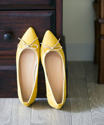 menue | ウエッジヒール ポインテッドトゥ バレエシューズ(バレエシューズ)