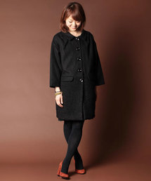 NANO universe | 【etre n】FF/メルトン異素材切替コート(ステンカラーコート)