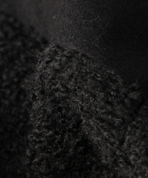 NANO universe(ナノユニバース)の「【etre n】FF/メルトン異素材切替コート(ステンカラーコート・レディース・ブラック/ネイビー・FREE)」の11枚目の写真