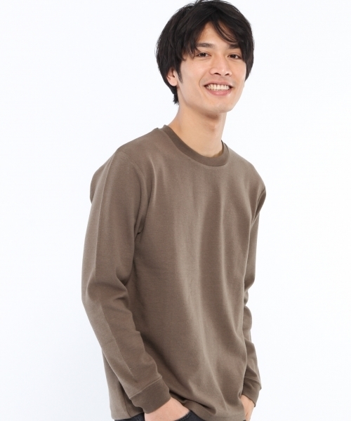 LAKOLE(ラコレ)の「【発熱】クルーネックプルオーバー(Tシャツ/カットソー・メンズ・ホワイト/ブラック/ブラウン・MEDIUM/LARGE)」の3枚目の写真