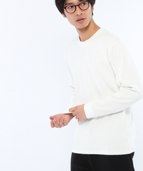 LAKOLE(ラコレ)の「【発熱】クルーネックプルオーバー(Tシャツ/カットソー・メンズ・ホワイト/ブラック/ブラウン・MEDIUM/LARGE)」の2枚目の写真