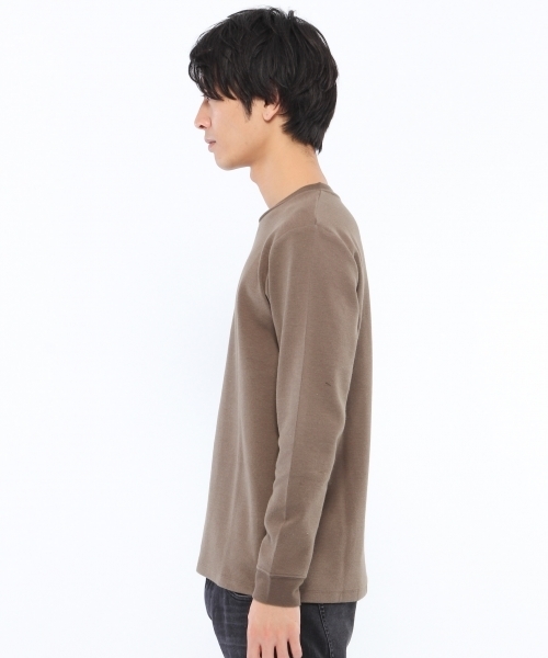 LAKOLE(ラコレ)の「【発熱】クルーネックプルオーバー(Tシャツ/カットソー・メンズ・ホワイト/ブラック/ブラウン・MEDIUM/LARGE)」の8枚目の写真