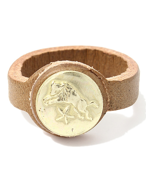 IL BISONTE(イルビゾンテ)の「IL BISONTE / ORIGINAL LEATHER / LEATHER RING(リング・レディース・レッド/オリーブ/ネイビー/ブラック/ホワイト/ダークブラウン/グリーン/オレンジ/ライトブラウン/その他1/ナチュラル/レンガ・1/2)」の6枚目の写真