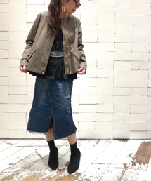 INTERPLANET | チュール×リメイク風デニムスカート(スカート)