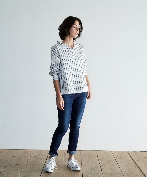 AMERICAN HOLIC（アメリカンホリック）の「スキニーフィットデニム（デニムパンツ・レディース・インディゴブルー/ライトインディゴブルー/ワンウォッシュ・L/LL/M/S/XS）」の13枚目の写真