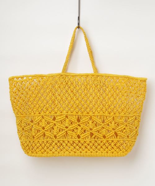 The Bagmati(ザバグマティ)の「BAGMATI(バグマティ) 別注カゴトートバッグ(かごバッグ・レディース・ナチュラル/イエロー・FREE)」の1枚目の写真