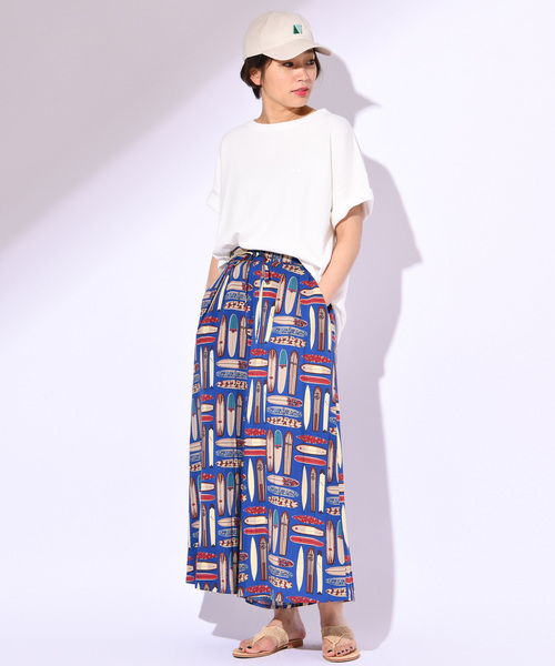 CIAOPANIC（チャオパニック）の「【reyn Spooner/レインスプーナー】レーヨン総柄ワイドパンツ（その他パンツ・レディース・ブラック/ネイビー/ワインレッド・FREE）」の20枚目の写真