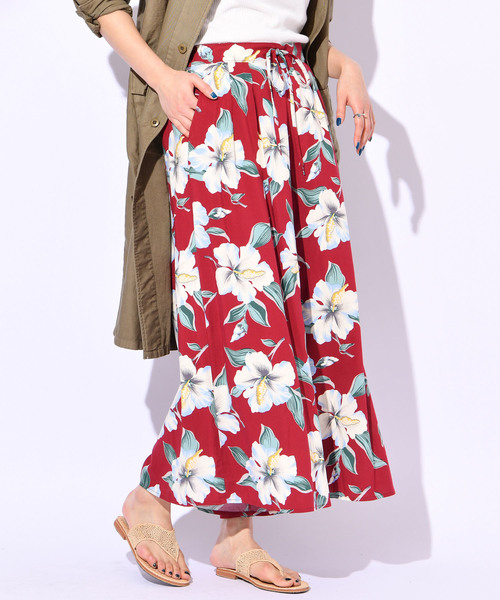 CIAOPANIC（チャオパニック）の「【reyn Spooner/レインスプーナー】レーヨン総柄ワイドパンツ（その他パンツ・レディース・ブラック/ネイビー/ワインレッド・FREE）」の15枚目の写真