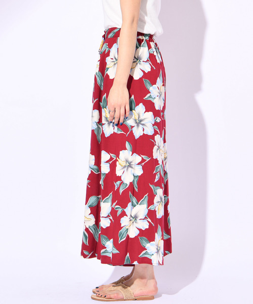 CIAOPANIC（チャオパニック）の「【reyn Spooner/レインスプーナー】レーヨン総柄ワイドパンツ（その他パンツ・レディース・ブラック/ネイビー/ワインレッド・FREE）」の11枚目の写真