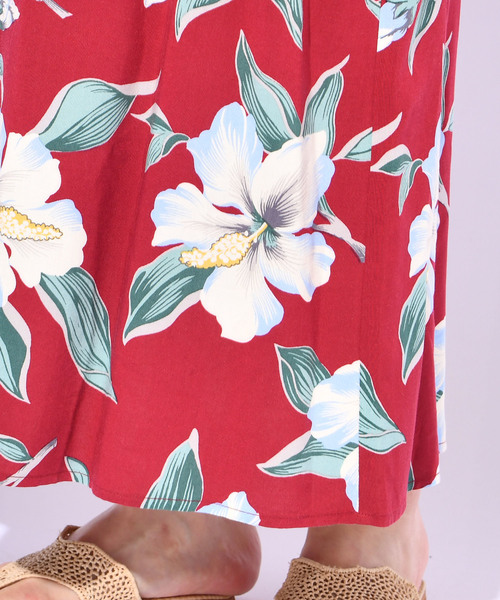 CIAOPANIC（チャオパニック）の「【reyn Spooner/レインスプーナー】レーヨン総柄ワイドパンツ（その他パンツ・レディース・ブラック/ネイビー/ワインレッド・FREE）」の19枚目の写真