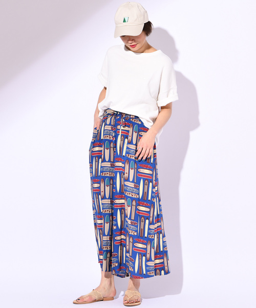 CIAOPANIC（チャオパニック）の「【reyn Spooner/レインスプーナー】レーヨン総柄ワイドパンツ（その他パンツ・レディース・ブラック/ネイビー/ワインレッド・FREE）」の14枚目の写真