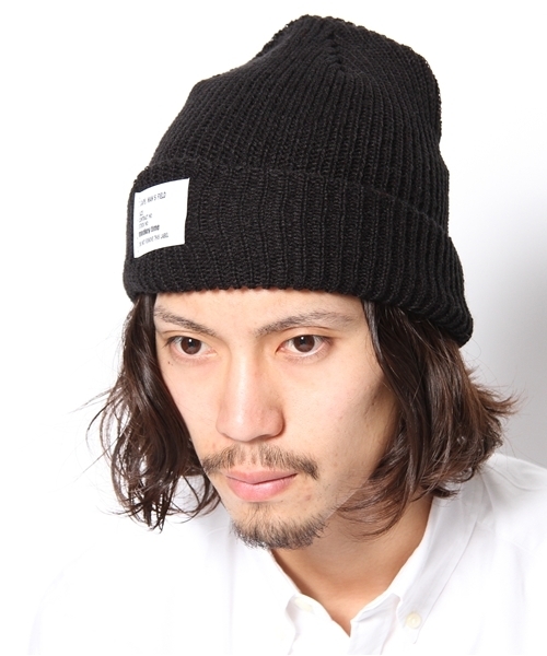 BEAUTY&YOUTH UNITED ARROWS（ビューティーアンドユースユナイテッドアローズ）の「monkey time USA ビーニー 2 ◆ §2（ニットキャップ/ビーニー・メンズ・ブラック/レッド/オレンジ/イエロー/ケリー/ロイヤルブルー・ONESIZE）」の2枚目の写真