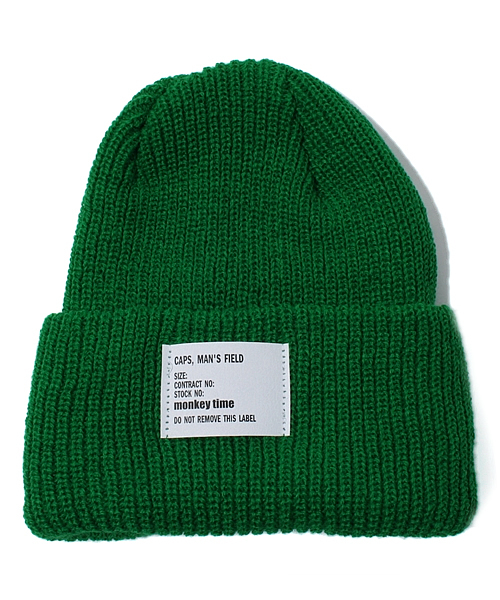 BEAUTY&YOUTH UNITED ARROWS（ビューティーアンドユースユナイテッドアローズ）の「monkey time USA ビーニー 2 ◆ §2（ニットキャップ/ビーニー・メンズ・ブラック/レッド/オレンジ/イエロー/ケリー/ロイヤルブルー・ONESIZE）」の3枚目の写真