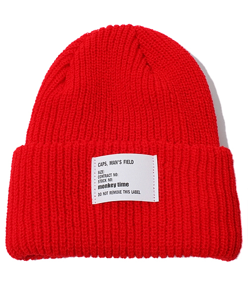 BEAUTY&YOUTH UNITED ARROWS（ビューティーアンドユースユナイテッドアローズ）の「monkey time USA ビーニー 2 ◆ §2（ニットキャップ/ビーニー・メンズ・ブラック/レッド/オレンジ/イエロー/ケリー/ロイヤルブルー・ONESIZE）」の6枚目の写真